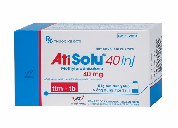Atisolu 40 inj (Methylprednisolone) An Thiên (H/5 Lọ)
