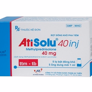 Atisolu 40 inj (Methylprednisolone) An Thiên (H/5 Lọ)