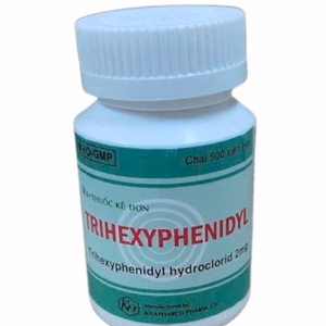 Trihexyphenidyl 2mg Khapharco (Lọ/500v)
