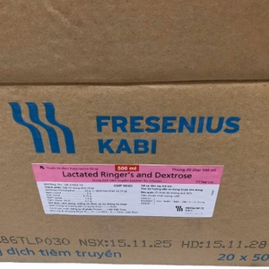 Dịch Truyền Lactated Ringer's & Dextrose Fresenius Kabi (Thùng 20 Chai/ 500ml)
