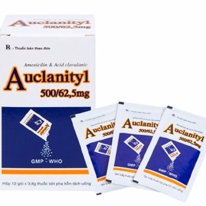 Auclanityl 500/62.5mg (Amoxicilin , Acid Clavulanic)Tipharco (Hộp 12 gói x 3,8g)