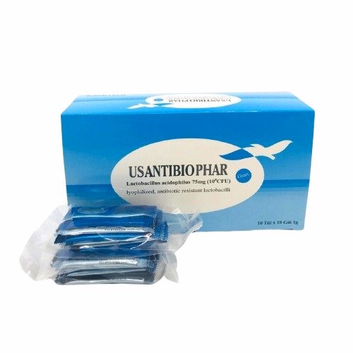 Usantibiophar (Lactobacillus Acidophilus) Mediphar USA (H/10 túi x 10 gói)
