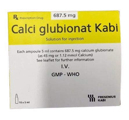 Calci glubionat kabi 687.5mg (H/10 ống x 5ml)