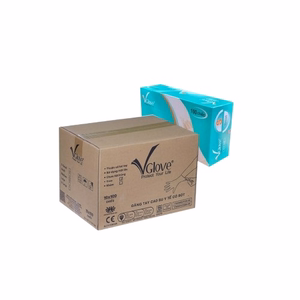 Găng Tay Vglove Có Bột Size XS, S, M, L, XL (Thùng/10H/100c)