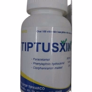 Tiptusxin (Paracetamol, Phenylephrin, Clorpheniramin) Tipharco (C/100v)