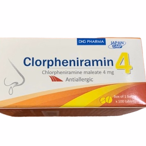 Clorpheniramin 4mg DHG Pharma (Chai/100v)