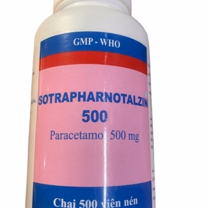 Sotrapharnotalzin 500mg (Paracetamol) S.pharm (Chai/500 viên nén)