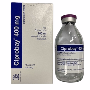Ciprobay 400mg (Ciprofloxacin) Bayer (Chai/200ml)