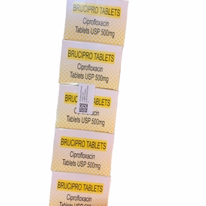 Brucipro Tablets 500mg (Ciprofloxacin) Brawn (H/100v)