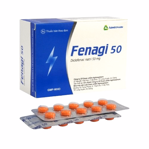Fenagi 50mg (Diclofenac Natri) Agimexpharm (H/100v)