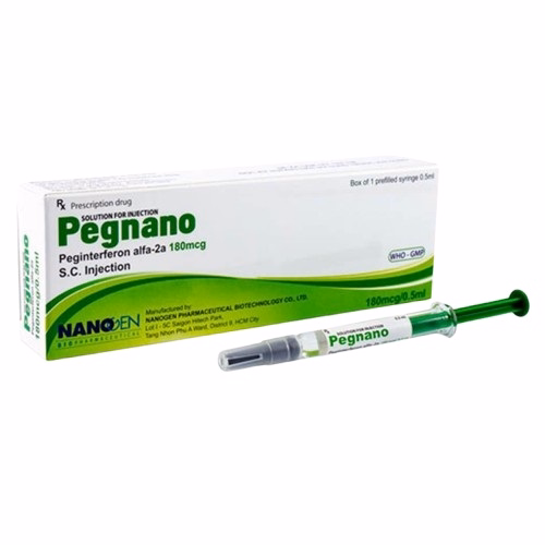 Pegnano 180mcg/0.5ml (Peginterferon) Nanogen (H/1 lọ x 1ml)