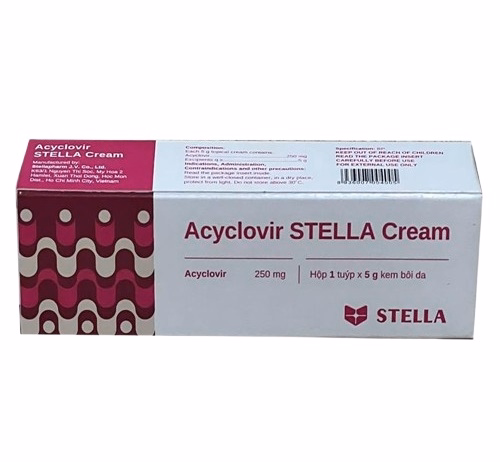 Acyclovir Cream 250mg (Aciclovir / Acyclovir) Stella (Tuýp/5gr)