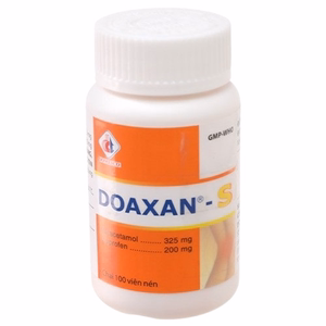 Doaxan - S (Paracetamol 325mg + Ibuprofen 200mg) Domesco (C/100v)-Viên nén