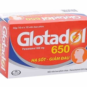 Glotadol 650 (Paracetamol) Glomed (H/100v)-Nén Dài