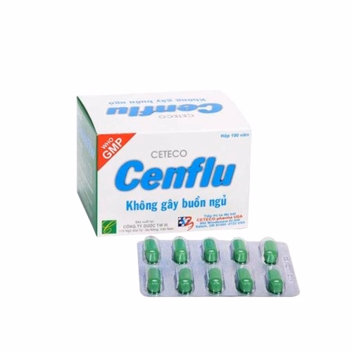 Cenflu (Paracetamol 650mg + Dextromethorphan 15mg + Loratadin 5mg) Ceteco (H/100v)