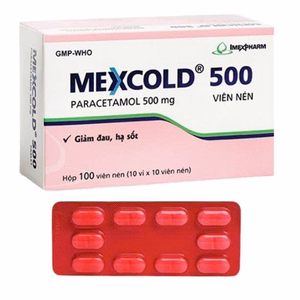 Mexcold 500 (Paracetamol) Imexpharm (H/100v)-Viên Nén)