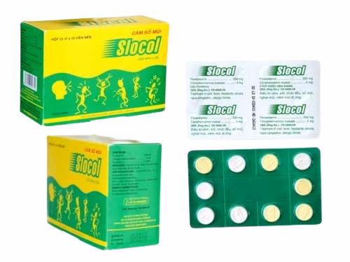 Slocol (Paracetamol 500mg + Clorpheniramin 2mg) DHG Pharma (H/250v)