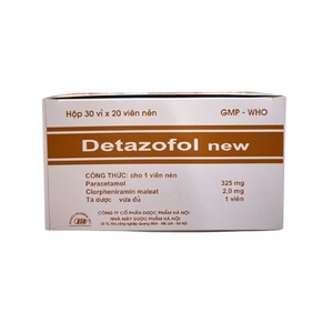 Detazofol New (Paracetamol 325mg + Clorpheniramin 2mg) Hanoi (H/600v)