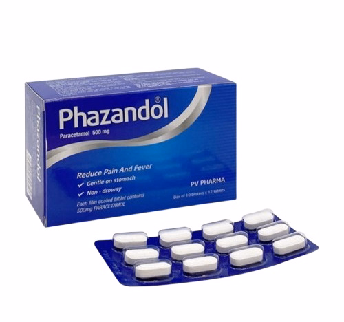 Phazandol (Paracetamol 500mg) Phúc Vinh (H/120v)-Nén Dài