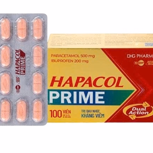Hapacol Prime (Paracetamol 500mg + Ibuprofen 200mg) DHG Pharma (H/100v)