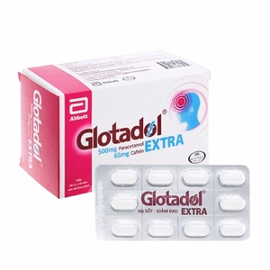 Glotadol Extra (Paracetamol 500mg + Cafein 65mg) Glomed (H/100v)