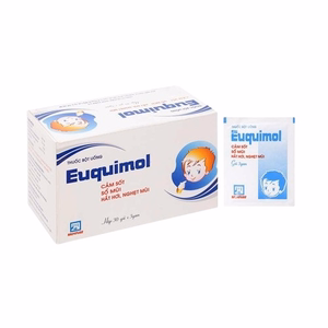 Euquimol (Paracetamol 160mg + Phenylephrin 2.5mg + Clorpheniramin 1mg) Nadyphar (H/30 gói)