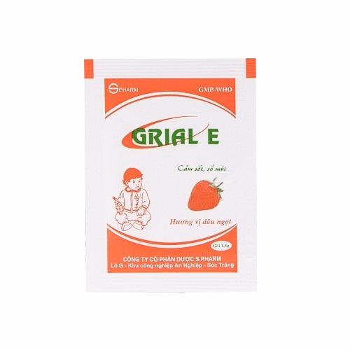 Grial E (Paracetamol 250mg + Clorpheniramin 2mg) S. Pharm (H/25 gói/1.5gr)