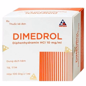 Dimedrol 10mg/1ml (Diphenhydramin) Vinphaco (H/100 ống)