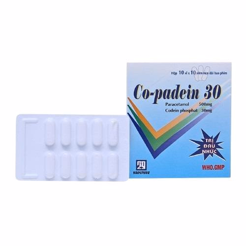 Co-Padein 30 (Paracetamol 500mg + Codein 30mg) Nadyphar (H/20v)